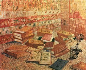 Vincent van Gogh ~ Nature morte aux livres et à la rose ou Romans Parisiens, 1887